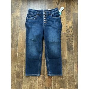 M Jeans By Maurices Button Fly Women's Jeans Size 8 Original Fit High Rise Crop